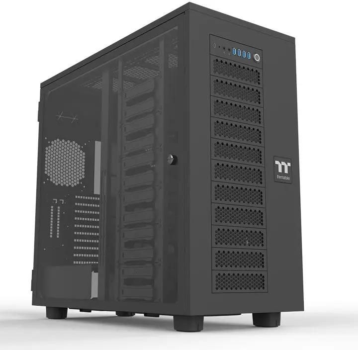 Корпус XL-ATX Thermaltake AX700 Glass, Super-Tower, без БП,  черный [ca-11b-00f1wn-00]